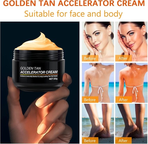 Crema aceleradora de bronceado premium, aceite bronceador, crema para tumbonas, marrón insensivo Ta - Imagen 16 de 17