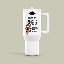 Pirce Reduction!  High School or College Custom Graduation 40oz metal tumbler