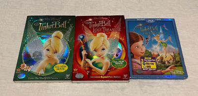 Disney Tinker Bell 3 Movie Lot 2 DVD 1 Blu-Ray | eBay