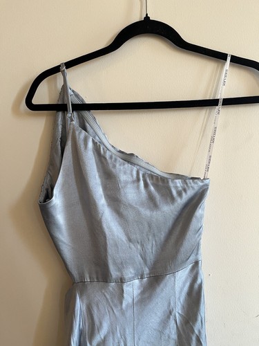 Shona Joy La Lune Asymmetrical Gathered Maxi Dress in Blue Size 2 - Picture 21 of 21