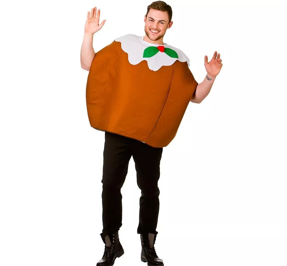 Adult Giant CHRISTMAS PUDDING Xmas Fancy Dress Costume Unisex
