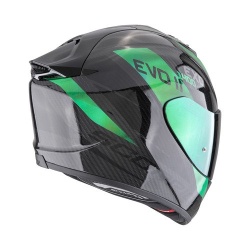 Scorpion EXO-1400 Evo II Carbon Air Platted Motorradhelm Gr. XL - Schwarz Grün - Bild 3 von 3