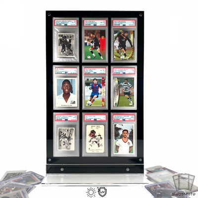 PSA Acryl Display Freistehend Sammelkarten Rahmen 9 Slot UV Schutz Pokémon Frame