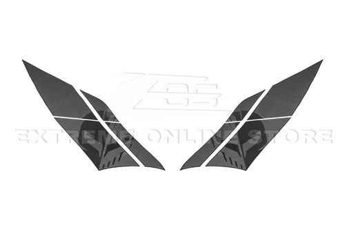 For 23-Up Corvette C8 E-Ray Z06 Jake Skull Logo Carbon Flash Rear Fender Stripes - Picture 16 of 18