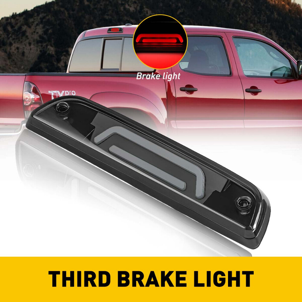 Smoked Red LED 3rd Brake Light Tail Lamp for 1995-2017 Toyota Tacoma