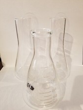 Lot of 3 250mL Erlenmeyer Flasks, 2 Long Neck