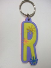 R - NEW-Colorful Name Key-chain Key-ring Name Bag Tag Gift - Yellow