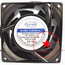 XYLFAN YL8038HSL AC220/240V 0.10A 16W 2200r/min 8CM Aluminum Frame Cooling Fan