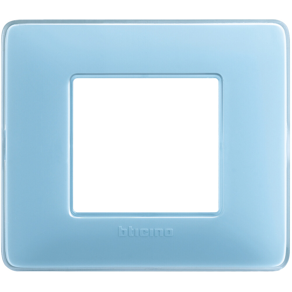 BTICINO AM4802CAR PLACCA 2 MODULI COLORE TURCHESE TECNOPOLIMERO SERIE MATIX