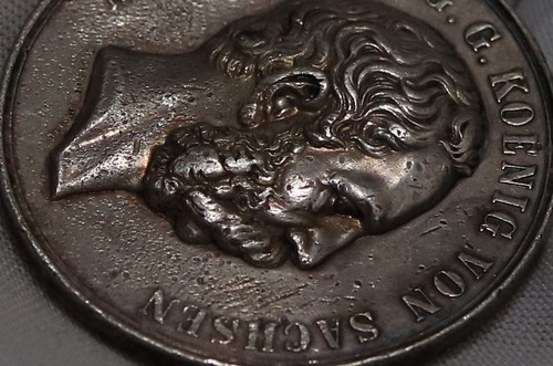 🧭 🇩🇪 DEUTSCHLAND SACHSEN 1874 MEDAILLE von Max Barduleck MILITÄR 42mm B86 WY4
