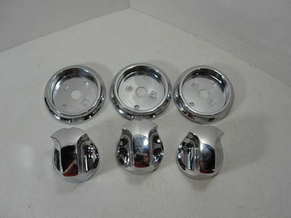 CHAR BROIL Gas Grill BBQ Burner Control Knobs Chrome Plastic W/ Bezel eBay