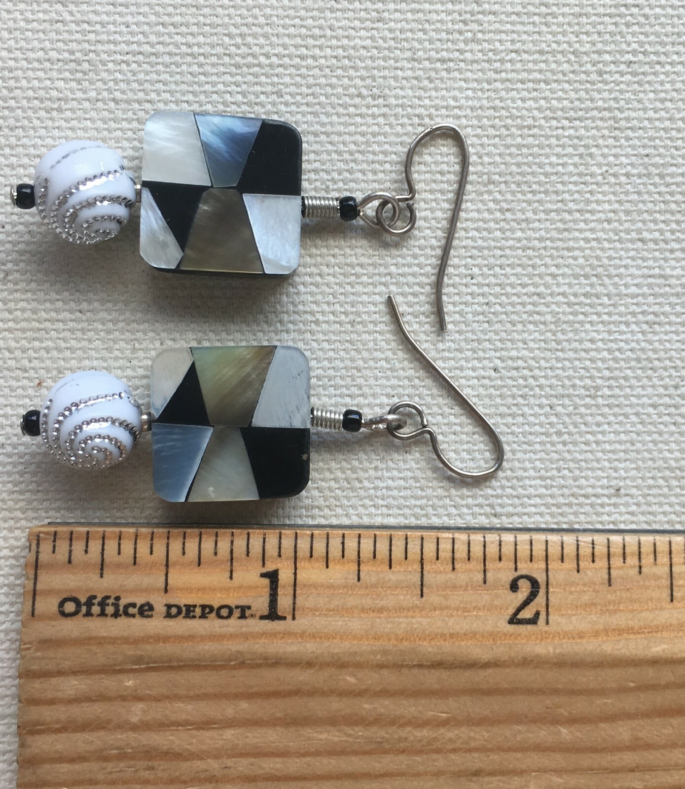 Steampunk Dangle Earrings Disco Ball Mosaic Artisan F… Gem