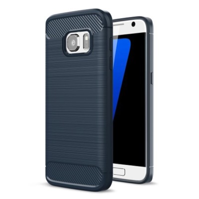^ CARBON LUX FÜR Samsung Galaxy S9 Case Schutzhülle Hülle Cover Tasche Etui Blau