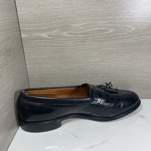 Hombres Allen Edmonds Bridgeton Cuero Mocasines Zapatos de Vestir 12D Negro Keltie Borla - Imagen 12 de 12
