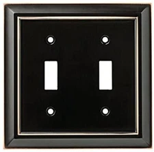 (5 Pack) Architectural Double Switch Wallplate Oil Rubbed Bronze