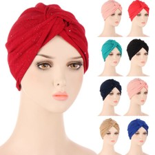 Muslim Women Hijab Hat Turban Chemo Cap Hair Loss Head Scarf Wrap Headwear Cover