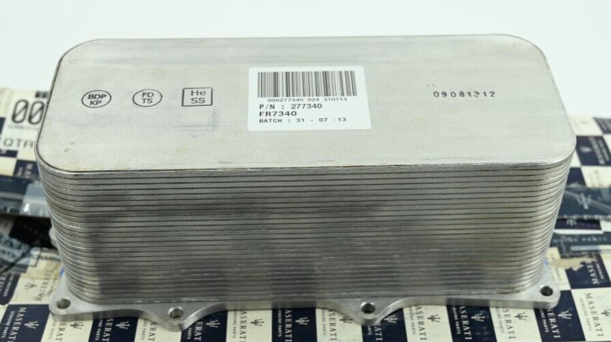 Genuine OEM MASERATI Quattroporte GTS Engine Oil Heat Exchanger ASSY P/N 277340