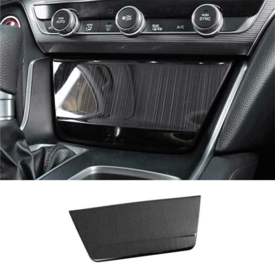 For Honda Accord 2018-2022 Black Steel Console Cigarette Lighter Panel Trim  1pcs