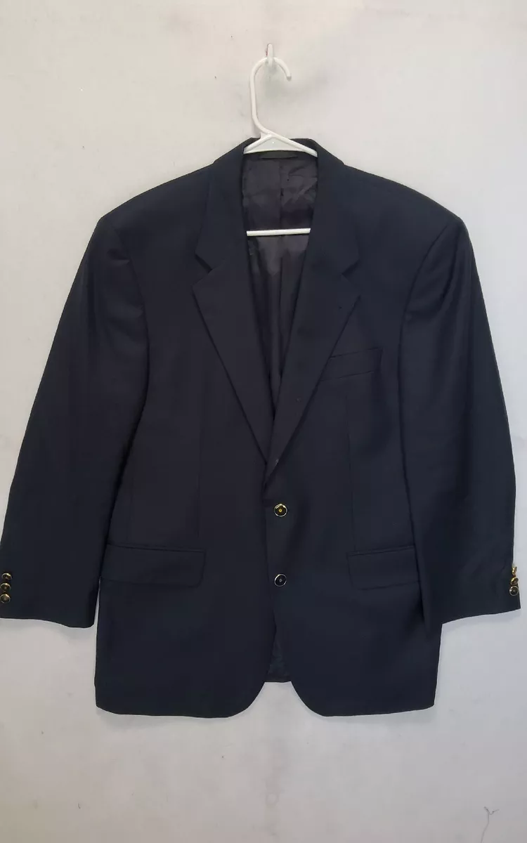 Baumler Vitale Barberis Canonico Blazer Men's 54 (44 US) Black Gold Button