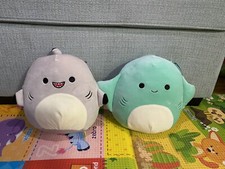 Maggie The Stingray And Gordon The Shark Squishmallow 8  Kellytoy BNWT VHTF