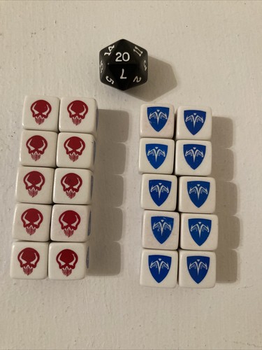 Heroscape Dice Lot - 20 Dice - 2nd Edition And 20 Sided Die - FREE Shipping