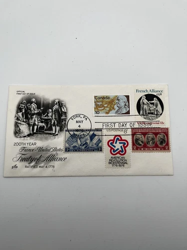 FRANCE USA TREATY OF ALLIANCE COMBINATION ARTCRAFT COVER FDC 1978 One Of A Kind