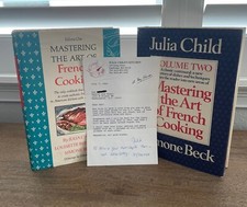 Mastering the Art of French Cooking SIGNED JULIA CHILD 2-Volume Set PLUS Letter