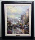 Thomas Kinkade “Hyde Street And The Bay San Francisco” Oil Painting With Cert.
