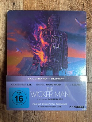 The Wicker Man w. Steelbook (4K UHD + Blu-ray, 1973, EU Import, Region Free) NEW