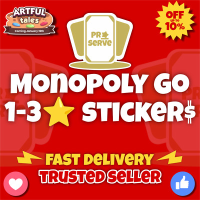 CHEAPEST MONOGO STICKERS ALL SET - 1/2/3 STARS - ARTFUL TALES ALBUM - FAST SENT