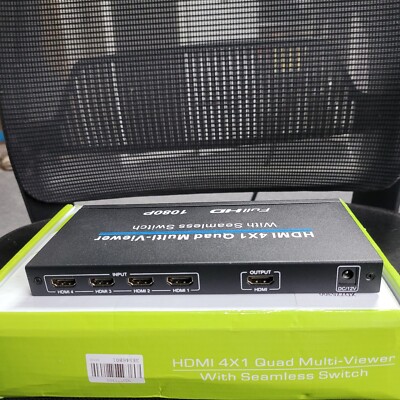  4 Port Switch HDMI 4K, schwarz