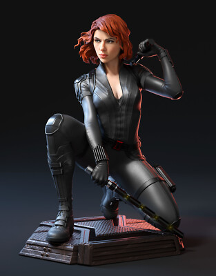 Painted Black Widow Natasha Romanoff Statue 1/4 Superhero Figure