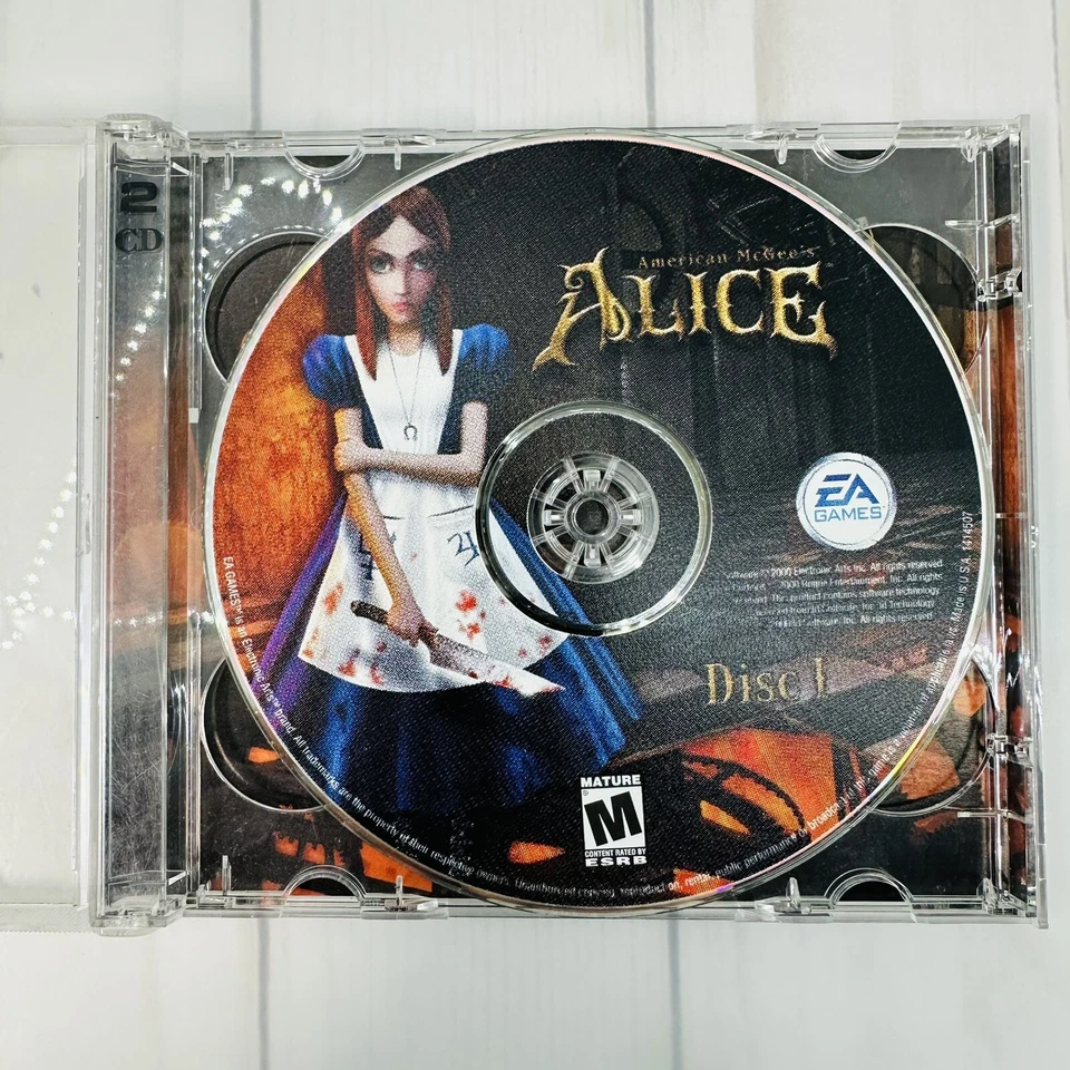 American Mcgee's ALICE Game PC Windows CD-ROM 2000 2 Disc Set No Manual - Image 3 of 4