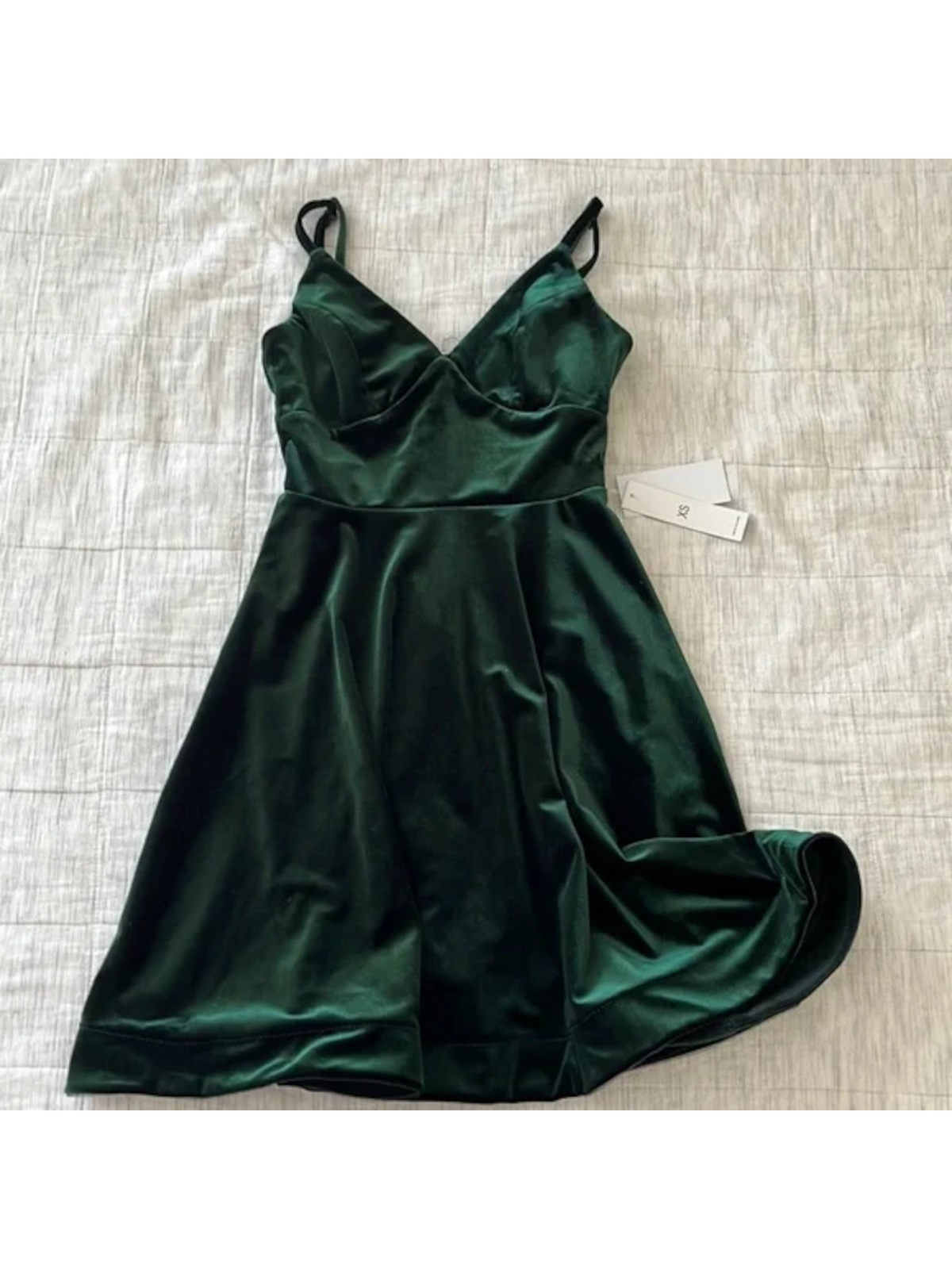 TEEZE ME Womens Green Lined Bodice Tulle Hem Short Dress L