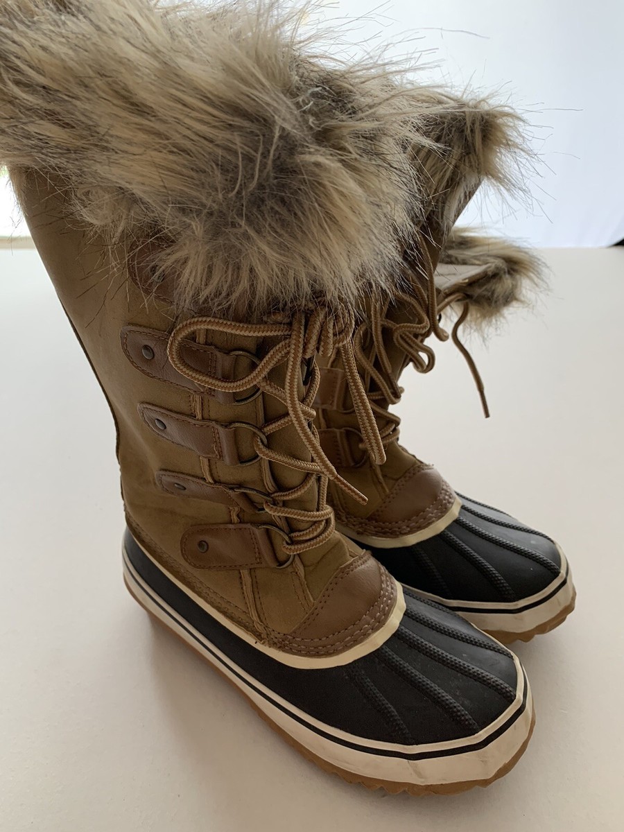 JBU by Jambu Women's Bella Waterproof Tall Duck Boots Size 7M Tan