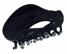 Parcelona French Swift Black Jaw Hair Claw Clip Clamp with Covered Spring