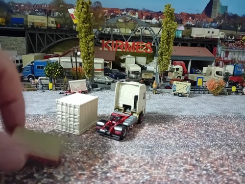 kirmes oder schausteller herpa daf lkw mit wechsel pritsche - Bild 3 von 8