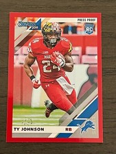 2019 Donruss Red Press Proof Ty Johnson Rookie Card #295. rookie card picture