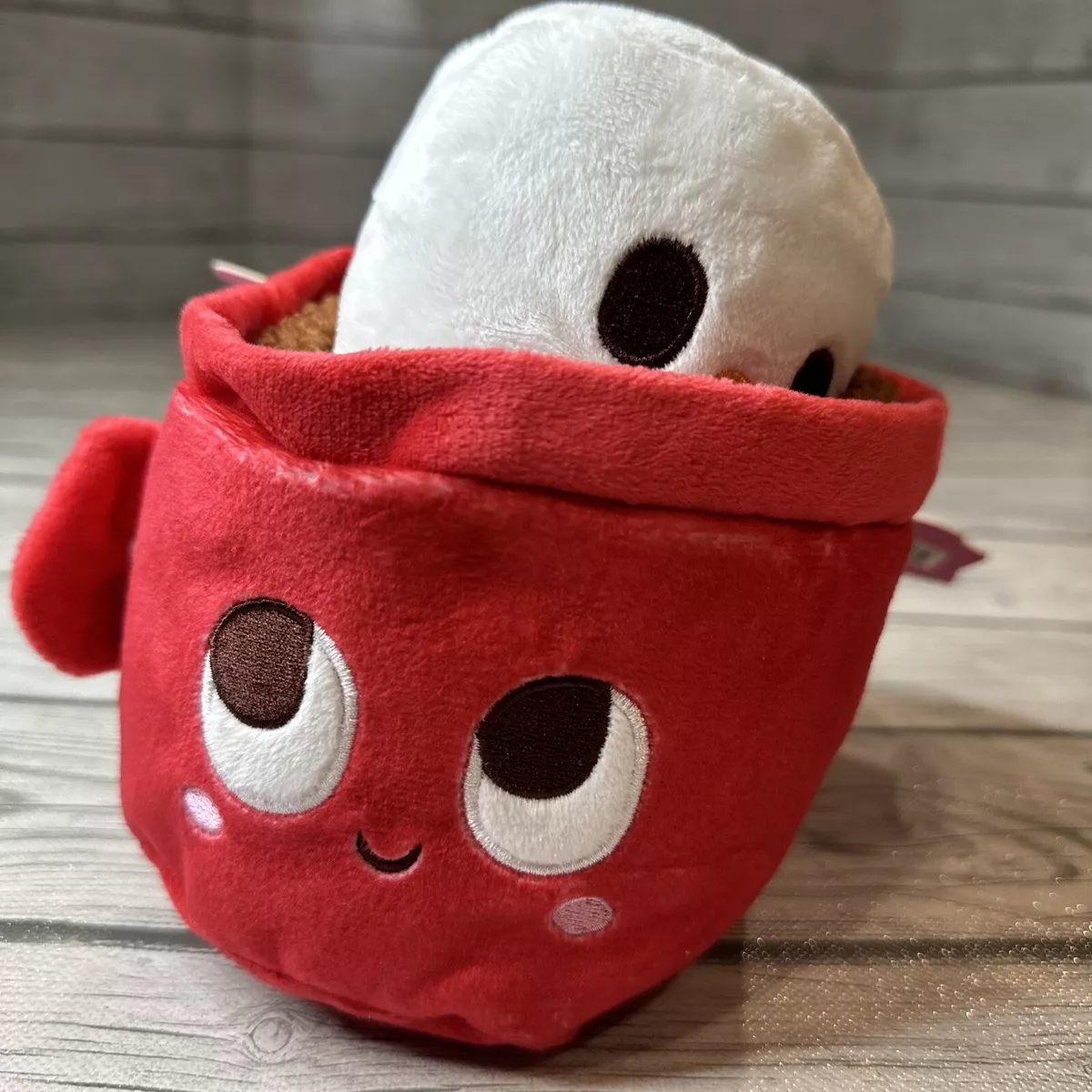 Bark Box Cocoa Toy Hot Chocolate Marshmallow Dog Crinkle Plush