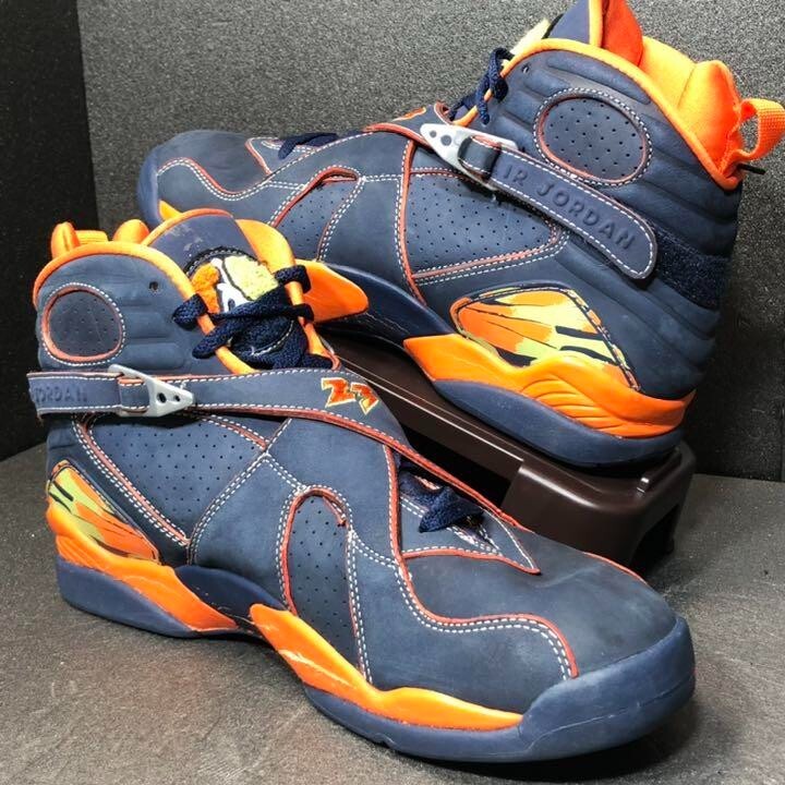 Nike Air Jordan 8 Retro Ls Midnight Navy Blaze-P Pd 316324-481 Men