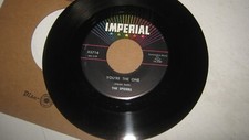 45 RPM RHYTHM BLUES DOO WOP RECORD YOU'RE THE ONE THE SPIDERS IMPERIAL 5714