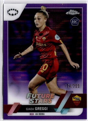 Giada Greggi 2022-23 Topps Chrome Women's Purple Refractor #32 AS Roma #174/299
