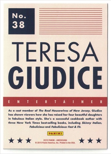 2015 Panini Americana #38 Teresa Giudice - Picture 2 of 2
