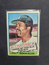 1976 Topps Traded Baseball Dock Ellis #528T