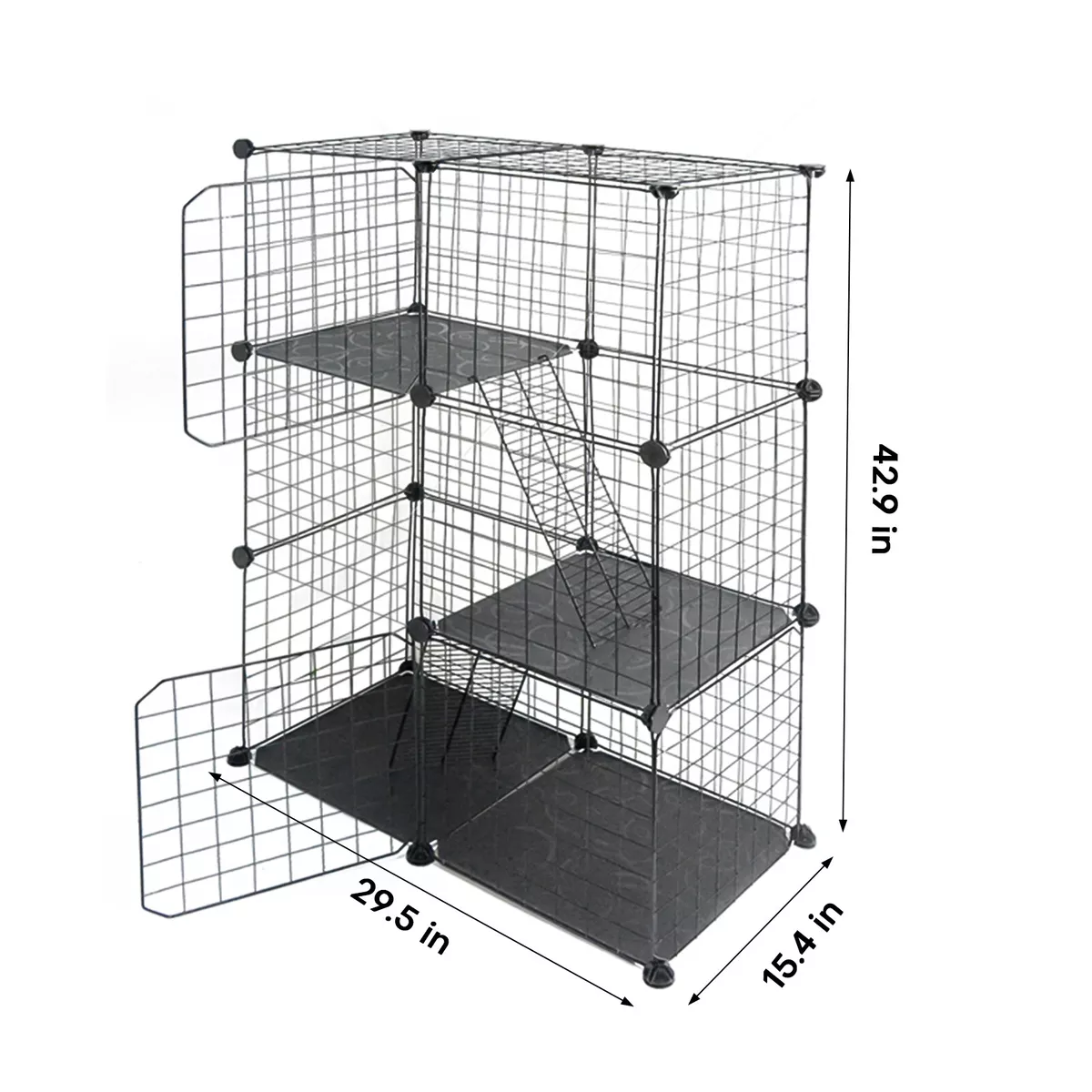 DIY Cat Cage Pet Playpen Detachable Metal Wire Kennels Crate for