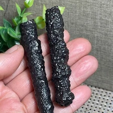 2pcs  Limonite & Hematite pseudomorph after Marcasite Prophecy Stone 62g  A213