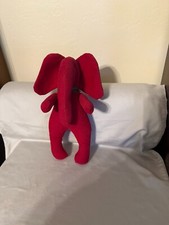 Vintage 1950s corduroy plush elephant hand sewn
