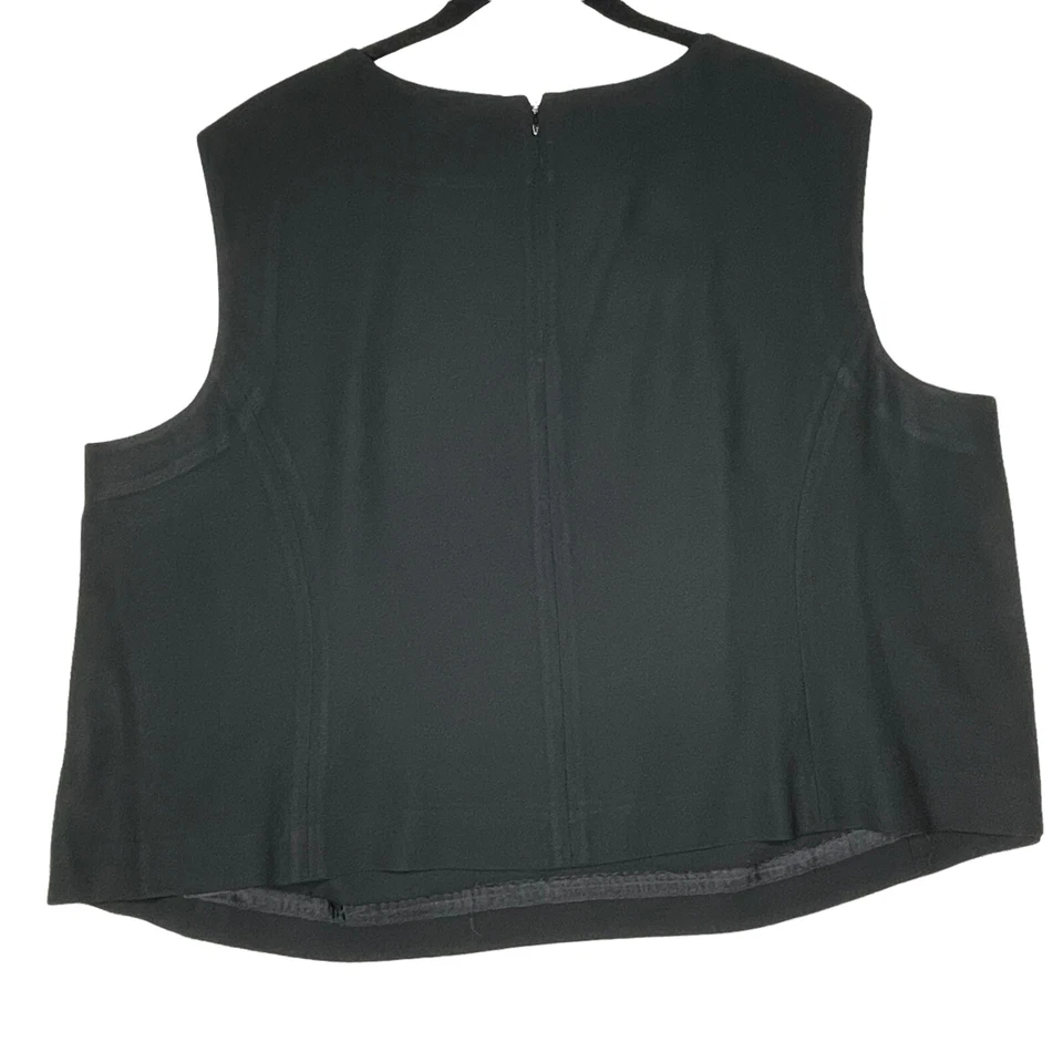 Camiseta sin mangas negra para mujer Elisabeth by Liz Claiborne 20P más cremallera trasera Foto 4 de 4