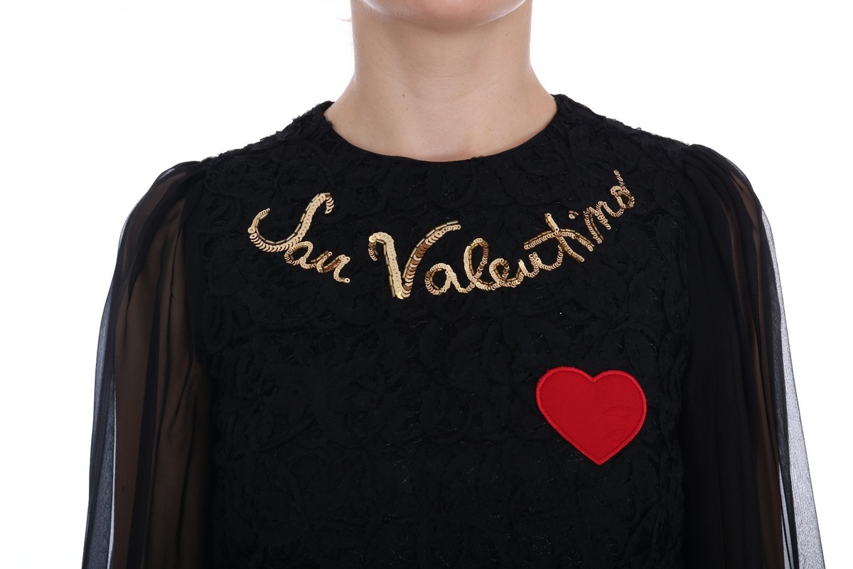 Dolce & Gabbana 黒 ドレープデザイン シルクドレス 38 Dolce & Gabbana 黒 ドレープデザイン シルクドレス 38
