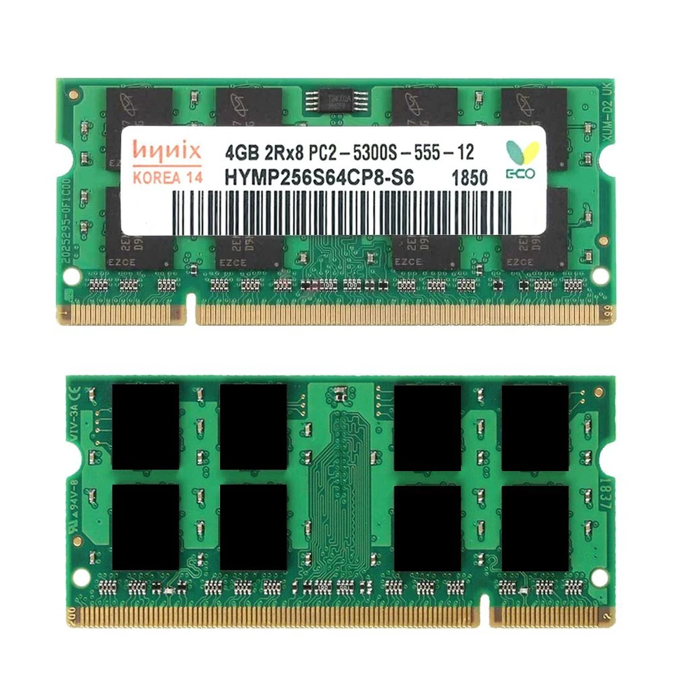 8GB 2x 4GB 2GB 1GB DDR2 PC2-5300S 667MHz 200Pin Laptop SODIMM RAM For Hynix LOT - Image 4 of 4